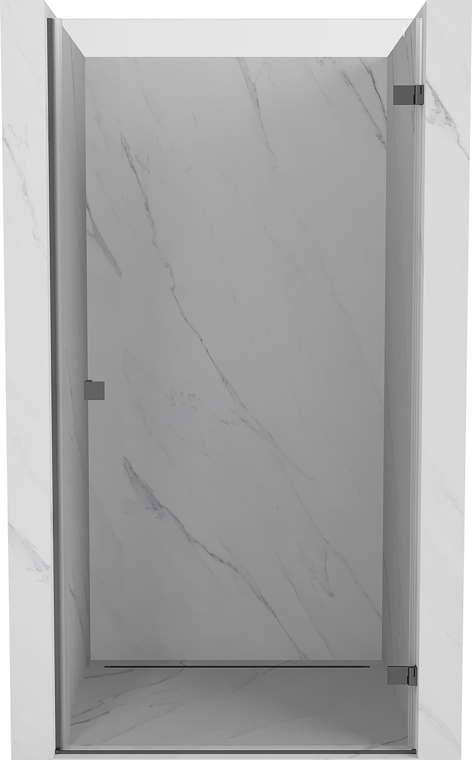 Mexen Lunar-B drzwi prysznicowe uchylne prawe 95 cm, transparent, gun metal - 832-095-000-95-00-P
